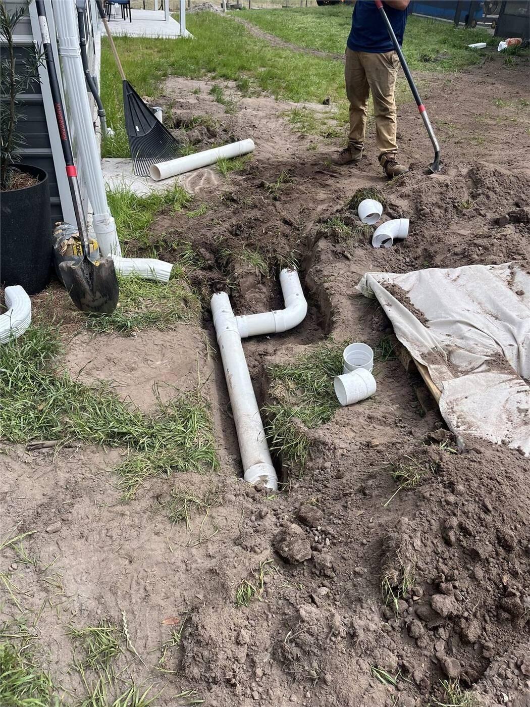 Drainage protection around a residential patio